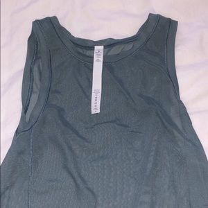 Lululemon mesh tank top in military green